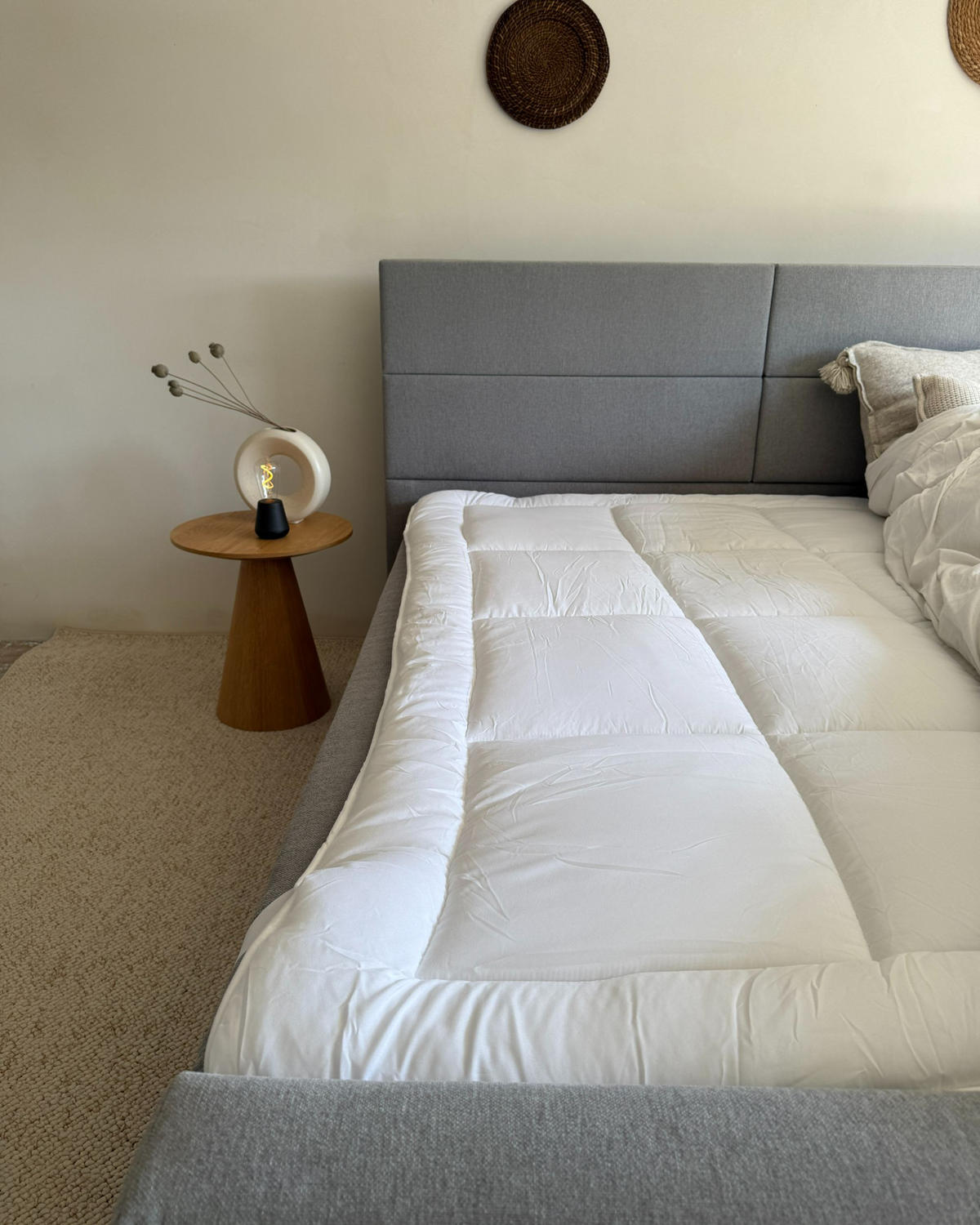 MATRATZENTOPPER 180/200 cm Aizkorri - Weiß, Textil (180/200cm) - Beliani