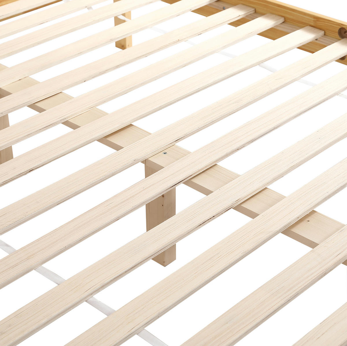 POLSTERBETT 160/200 cm Natur aus Kiefer und PE-Rattan mit 15 Latten - Naturfarben, Holzwerkstoff (160/200cm) - OKMYHOME