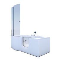 WHIRLPOOL-SENIORENDUSCHE S12D-TH-WP-R Weiß - Weiß, Glas/Kunststoff (170/200/85cm) - AcquaVapore by Sandra Jentho