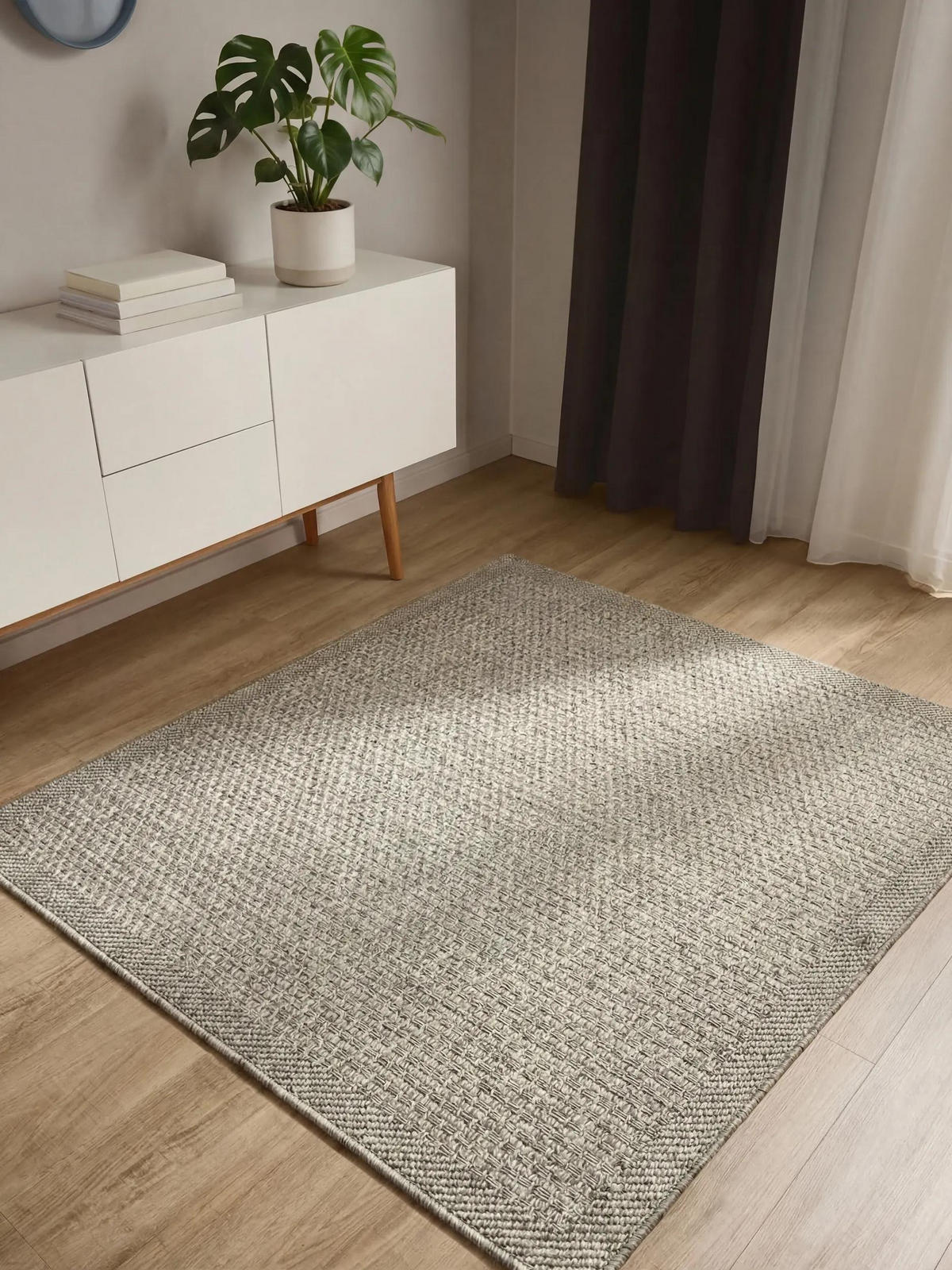 OUTDOORTEPPICH Iowa Dunkelgrau 195/195 cm - Dunkelgrau, Kunststoff/Textil (195/195cm) - benuta