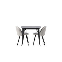 TISCHGRUPPE Schwarz - Schwarz, Holzwerkstoff (80/75/80cm) - ebuy24