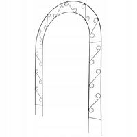 GARTENPERGOLA für Blumen 240 cm, schwarz - Schwarz, Metall (160/240cm) - KADAX
