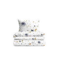 BETTWÄSCHE-GARNITUR Premium Biber Universum weiss, 100x135 cm + 40x60 cm - Weiß, Textil (100/135cm) - biberna