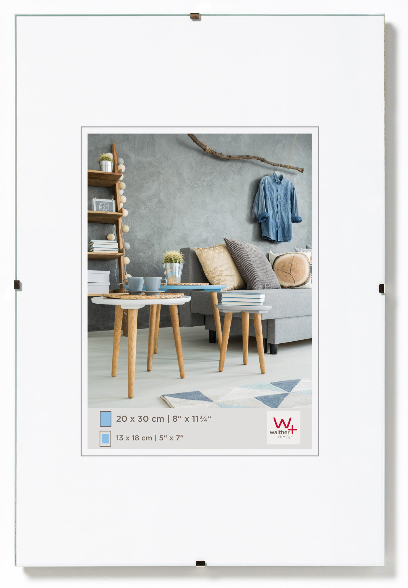 walther design Bilderrahmen Transparent 30x40x1 cm
