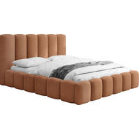 POLSTERBETT Serenity mit Bettkasten & Lattenrost in Terrakotta Chenille 140 x 200 cm - Birkefarben/Terracotta, Holzwerkstoff/Kunststoff (140/200cm) - WFL GROUP