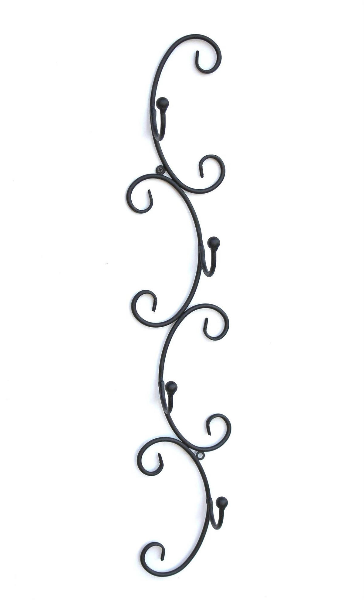 TASSENHALTER Wand Schwarz Metall 68 cm Olivia - Schwarz, Metall (12.5/68/7cm) - DanDiBo