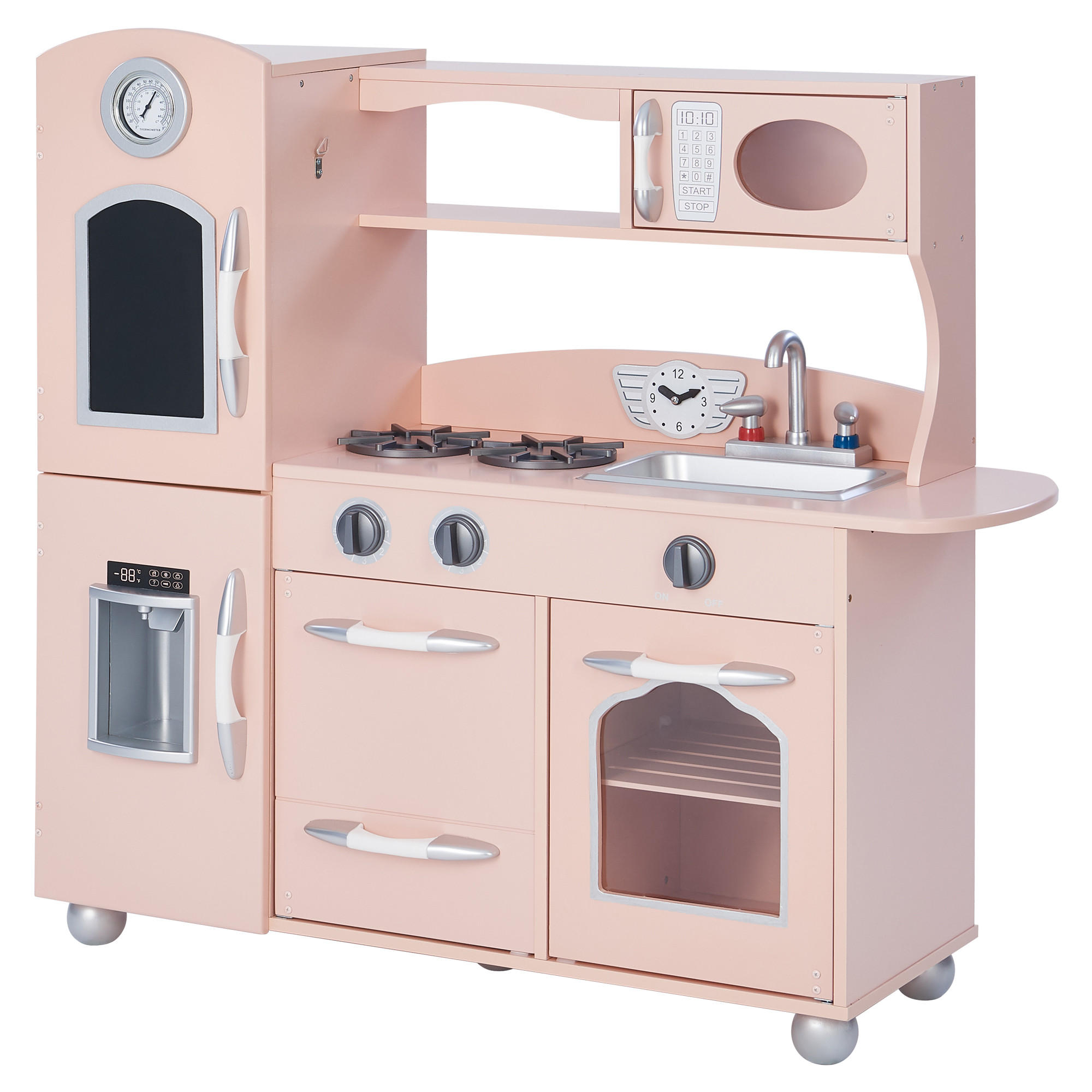 HOLZ-SPIELKÜCHE Westchester, Rosa, 93cm - Pink, Holz (29/97/93cm) - Teamson Kids