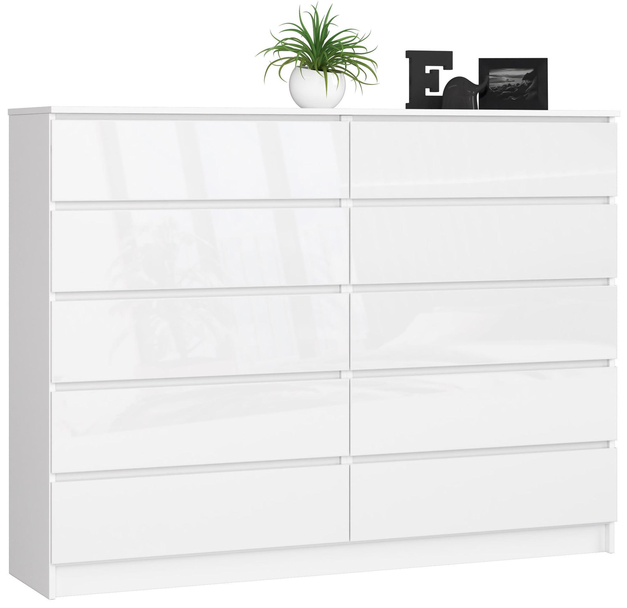 BYRÅ Vit, vit högblank 121/160/40