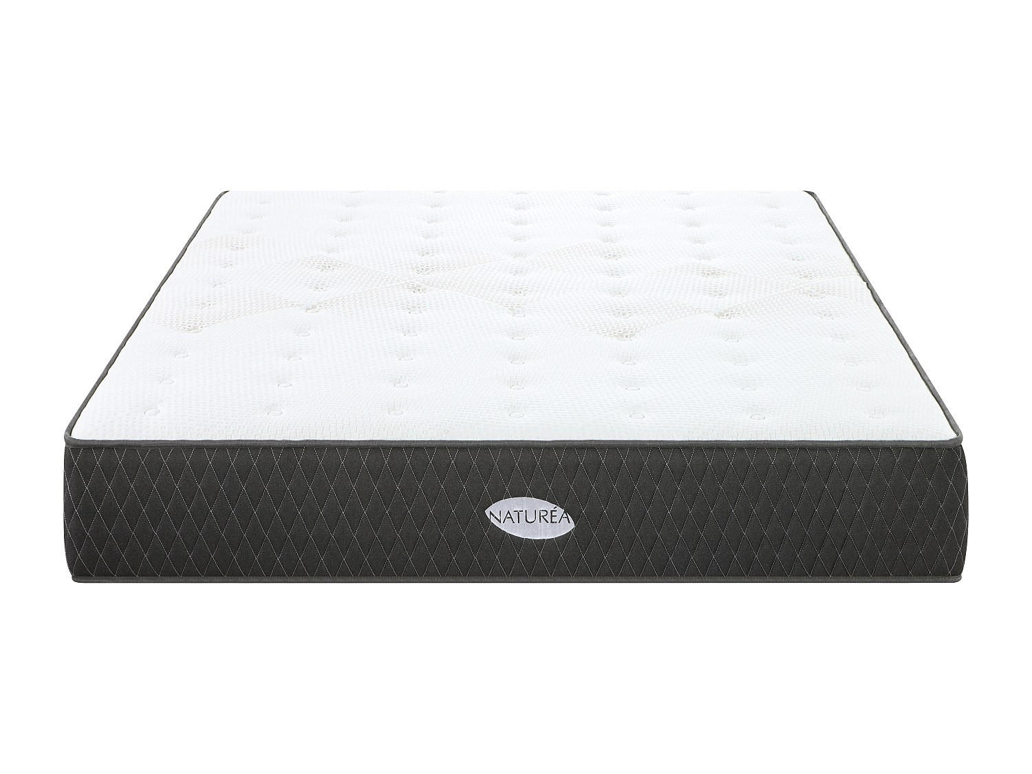 STANDARDMATRATZE - 2 Personen - stoff - weiß Sorema - Weiß, Textil (160/200cm) - Vente-Unique