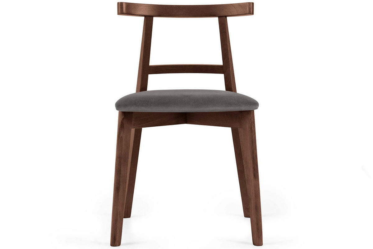 ESSTISCHSTÜHLE LILIO 2 St Vintage, Grau / mittelbraun - Braun/Grau, Holz/Textil (47/76/45cm) - KONSIMO®
