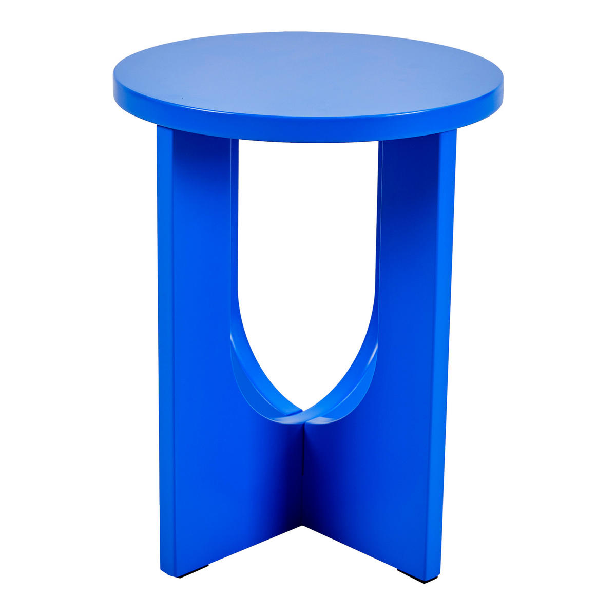 ODKLÁDACÍ STOLEK Kysdajore - modrá, kompozitní dřevo (40/40/50cm) - [en.casa]