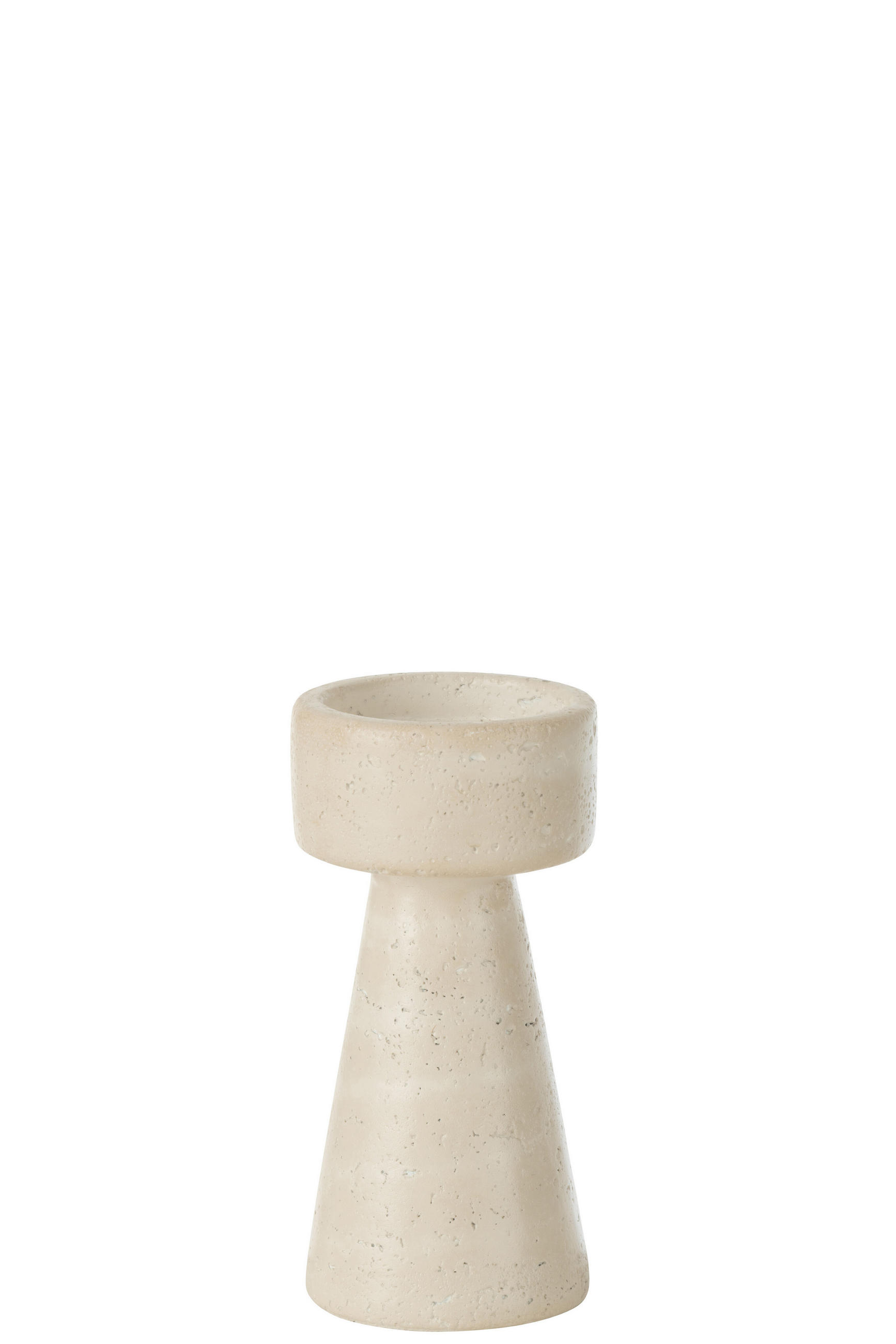 KERZENHALTER OLINA - Zement - Beige - Beige, Stein (10/20/10cm) - J-Line