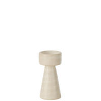 KERZENHALTER OLINA - Zement - Beige - Beige, Stein (10/20/10cm) - J-Line