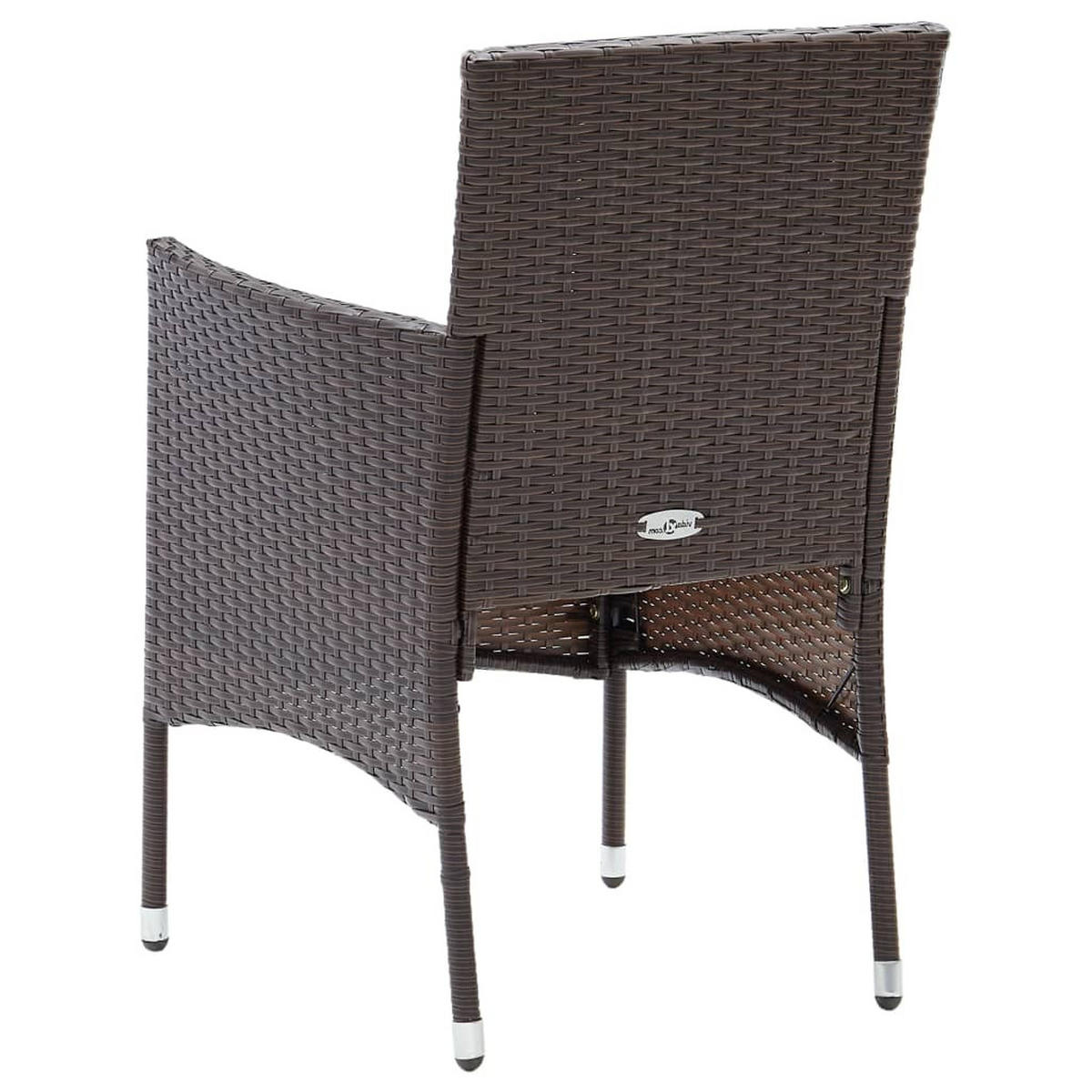 GARTENSTÜHLE mit Kissen, 52/57/84 cm, aus Poly Rattan und Steel, Braun, 2er-Set - Braun, Kunststoff (57/84/52cm) - vidaXL