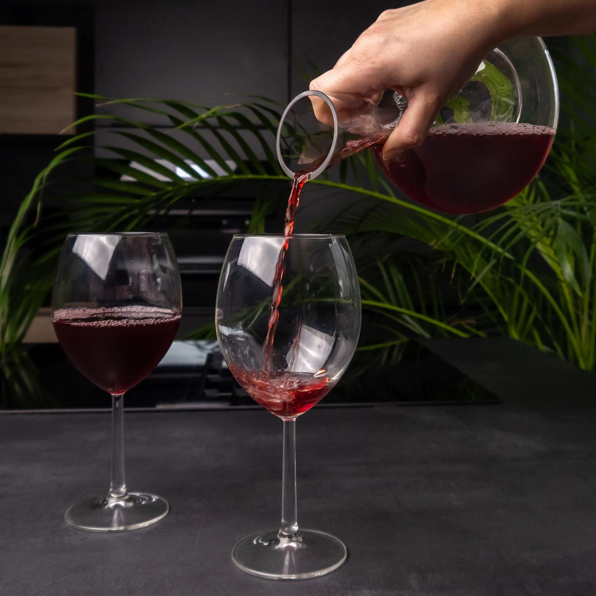 GLAS KARAFFE mit 1.8 Liter für Rotwein - Transparent, Glas (0.75L) - Intirilife