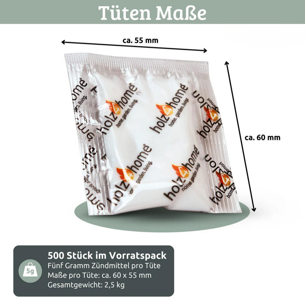 KAMINANZÜNDER 500 Stk. Ideal für Kamin Grill & Feuer Geruchlos - Schwarz, Kunststoff (29/18/29cm) - DELUKE