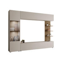 WOHNWAND Lazando, mit weißer LED Beleuchtung - Kaschmir, Holzwerkstoff (250/187/30cm) - MIRJAN24