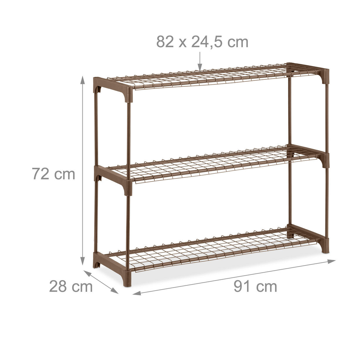 BLUMENREGAL - Braun, Kunststoff/Metall (91/72/23cm) - Relaxdays