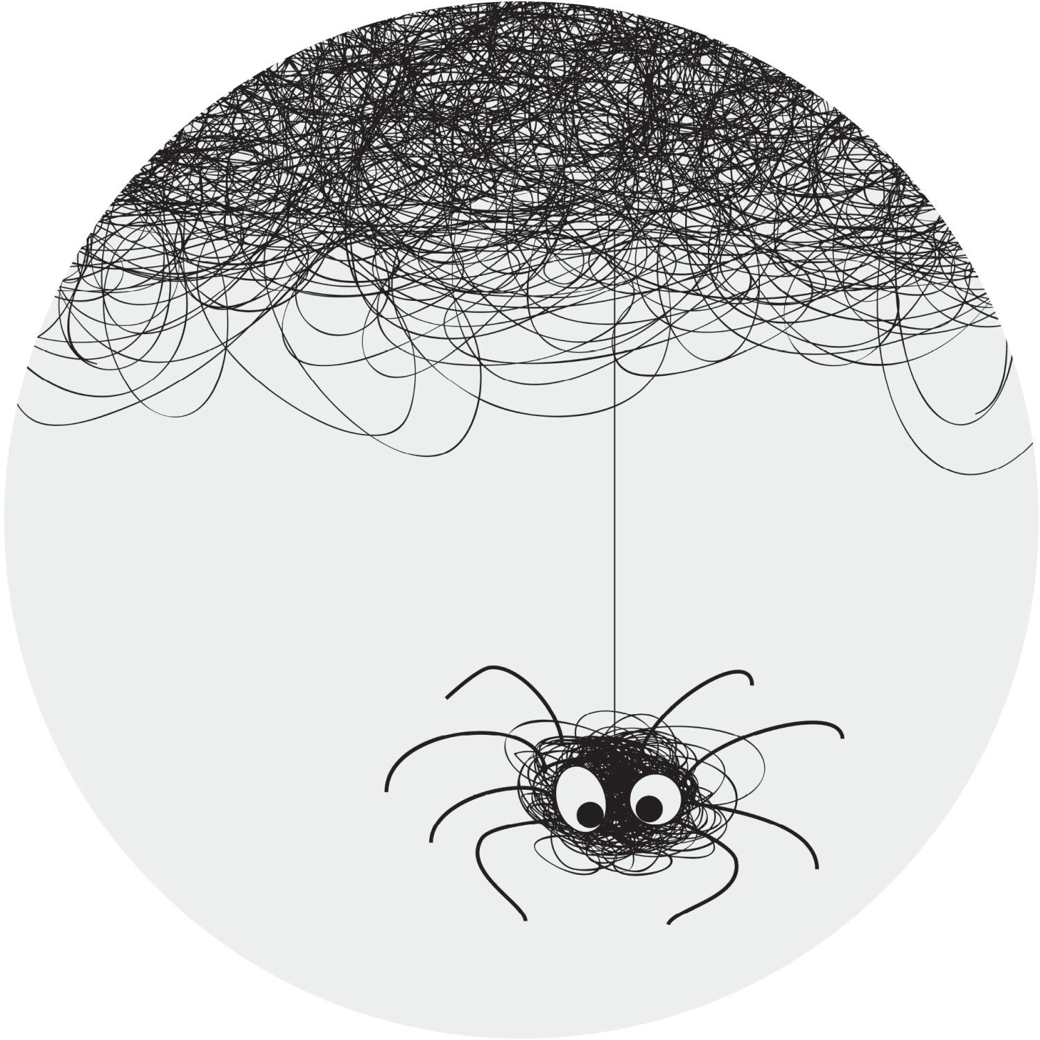 SELBSTKLEBENDE runde Tapete Ø 70 cm - Schwarz, Papier (70/70/70cm) - Sanders & Sanders
