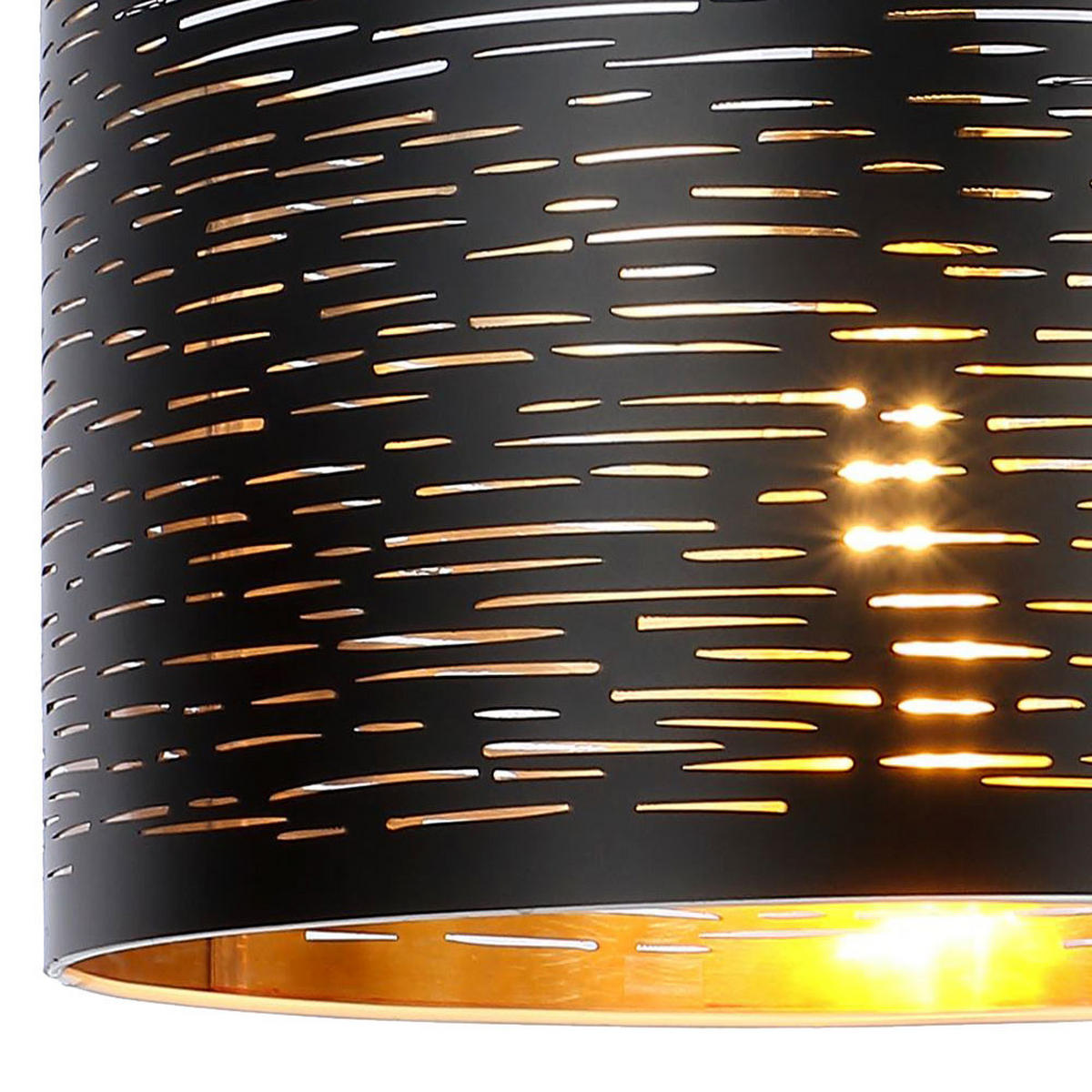 HÄNGELEUCHTE TUNNO Schwarz Kunststoff - Schwarz, Metall (38/38/120cm) - Globo Lighting