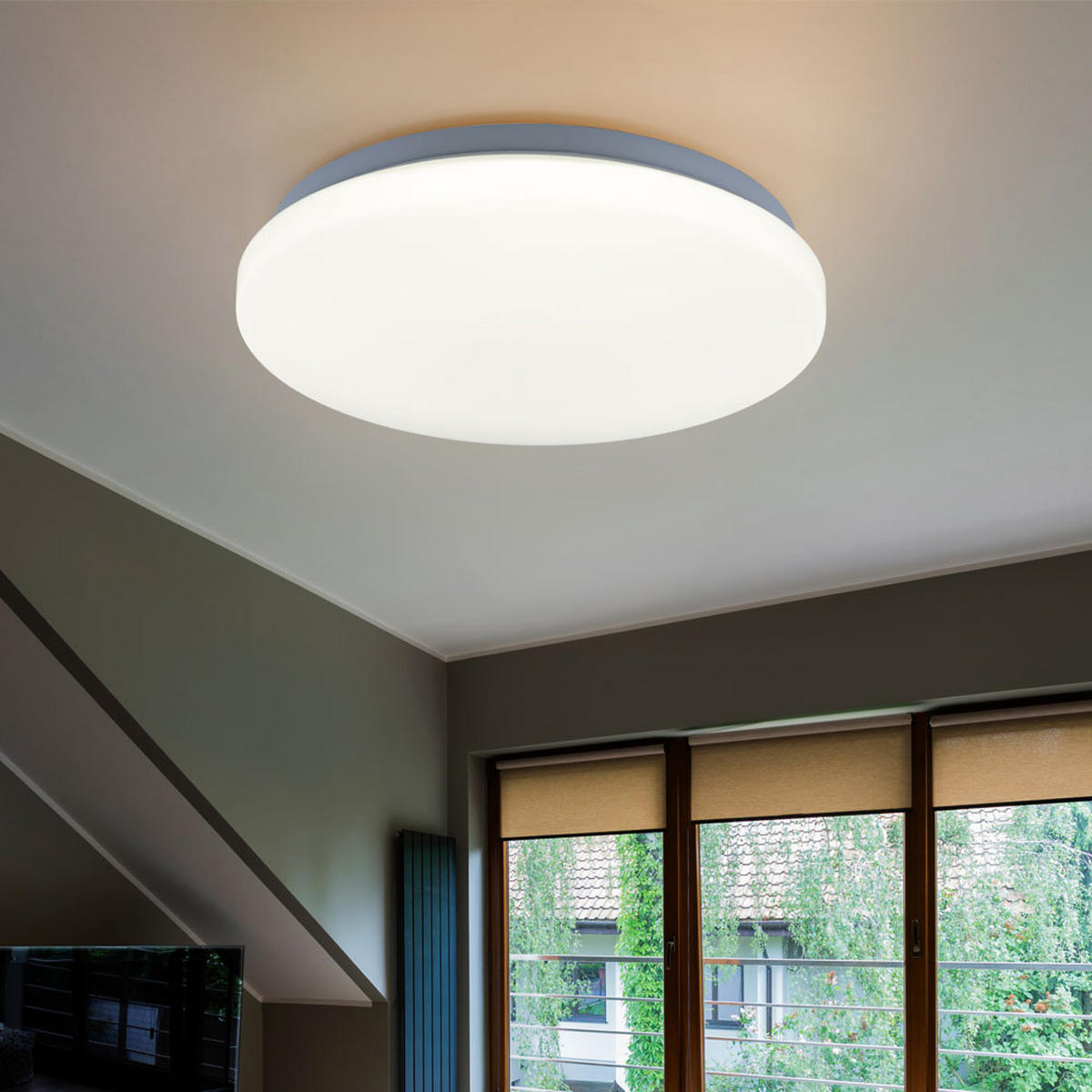 LED DECKENLEUCHTE Metall Weiß Rund - Weiß, Metall (29/6.5/6.5cm)