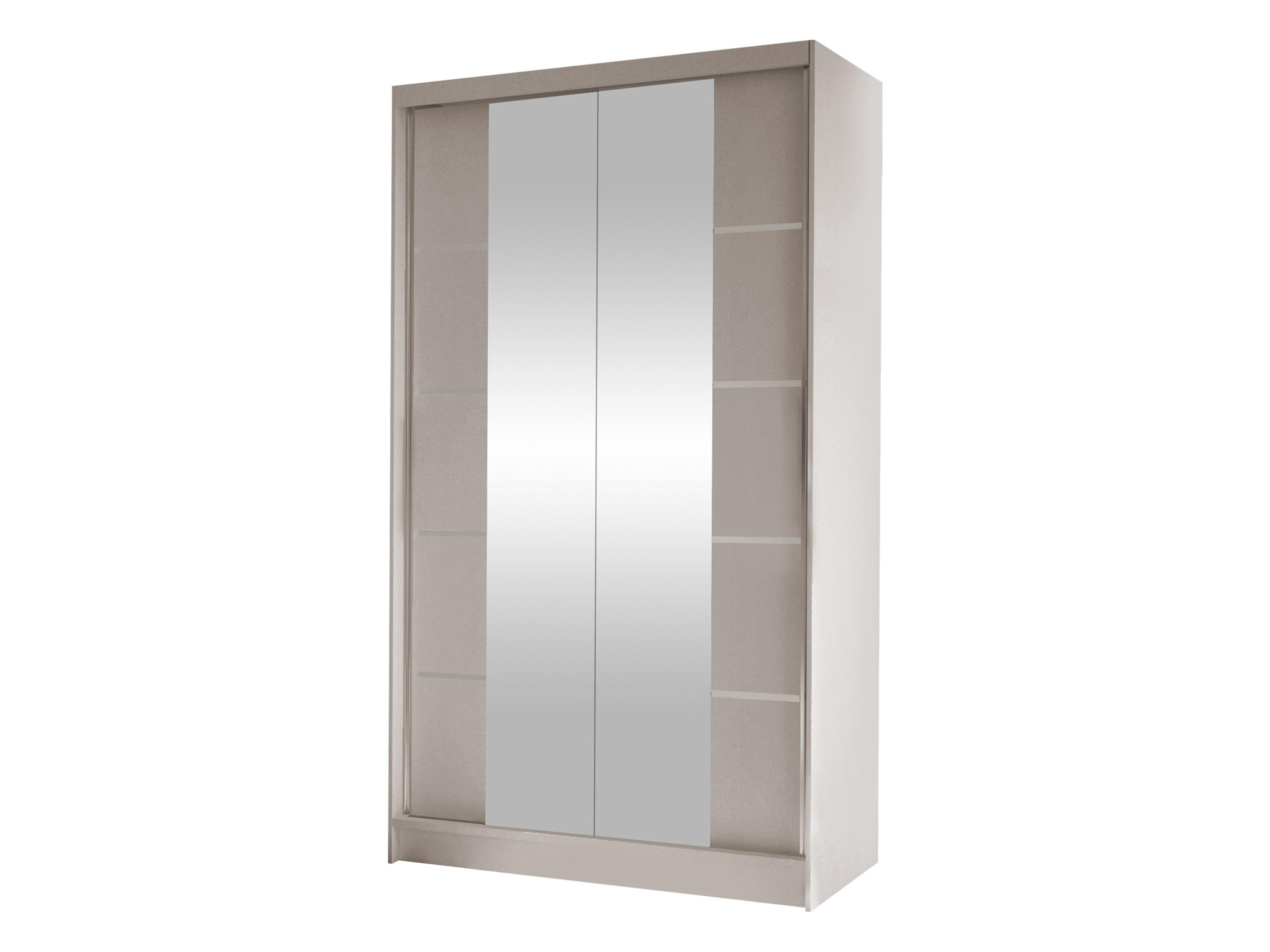SCHWEBETÜRENSCHRANK Diego V - Kaschmir, Holzwerkstoff/Metall (100/200/58cm) - MIRJAN24
