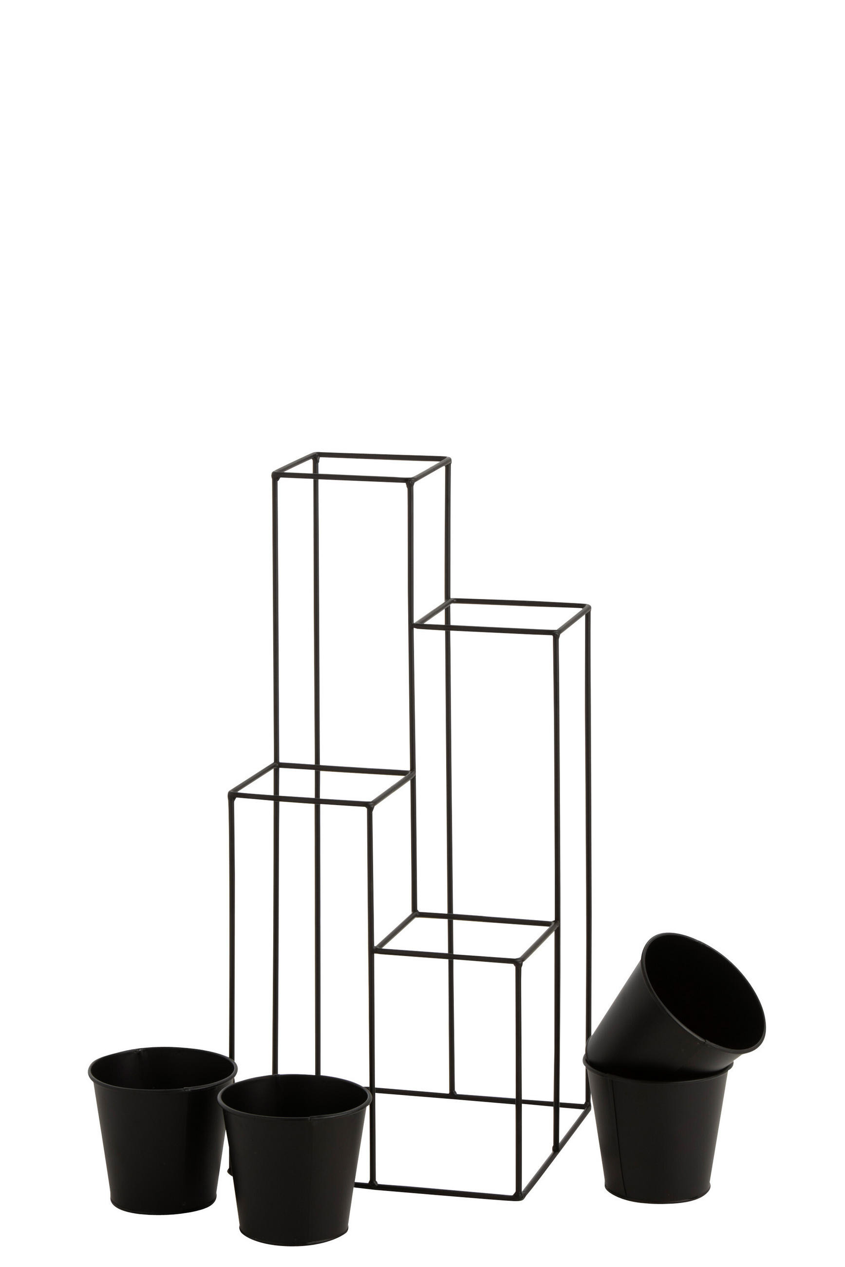 BLUMENTOPF BLUMENTOPFSTÜTZE - Metall - Schwarz - S - Ø 31 cm - Schwarz, Metall (31/70cm) - J-Line