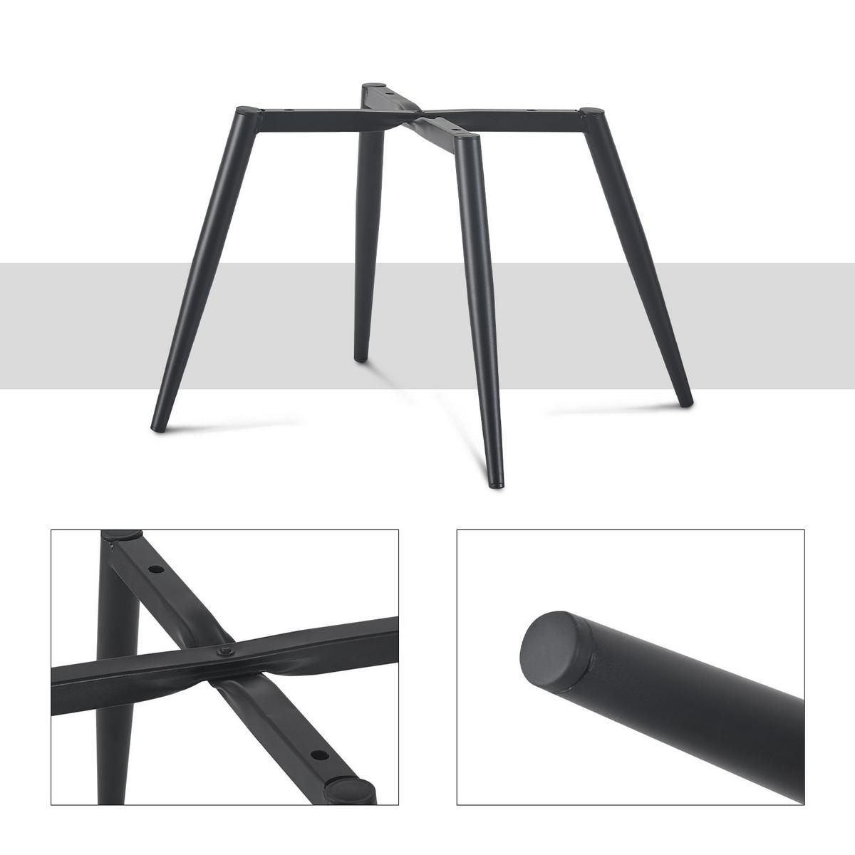 ESSZIMMERSTUHL THOMAS-AMIE 2er-Set 4-Fuss-Gestell - Grau, Textil (57/85/62cm) - DUBI Möbel
