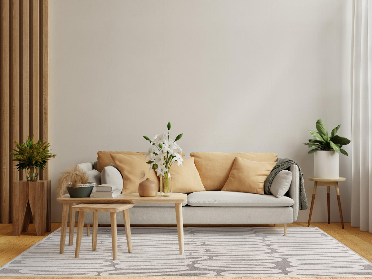 TEPPICH Zweiseitiger Beige Modern Abstrakt - Kurzflor Rechteckig Weich - Weiß Ecru Creme - 120 x 170 cm - Ecru, Textil (120/170cm) - Mazovia