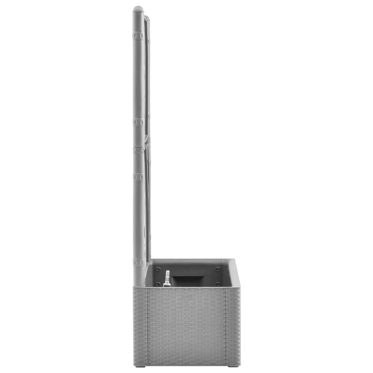 GARTEN-HOCHBEET mit Spalier und Selbstbewässerungssystem Grau - Grau, Holz (100/142/43cm) - furnicato