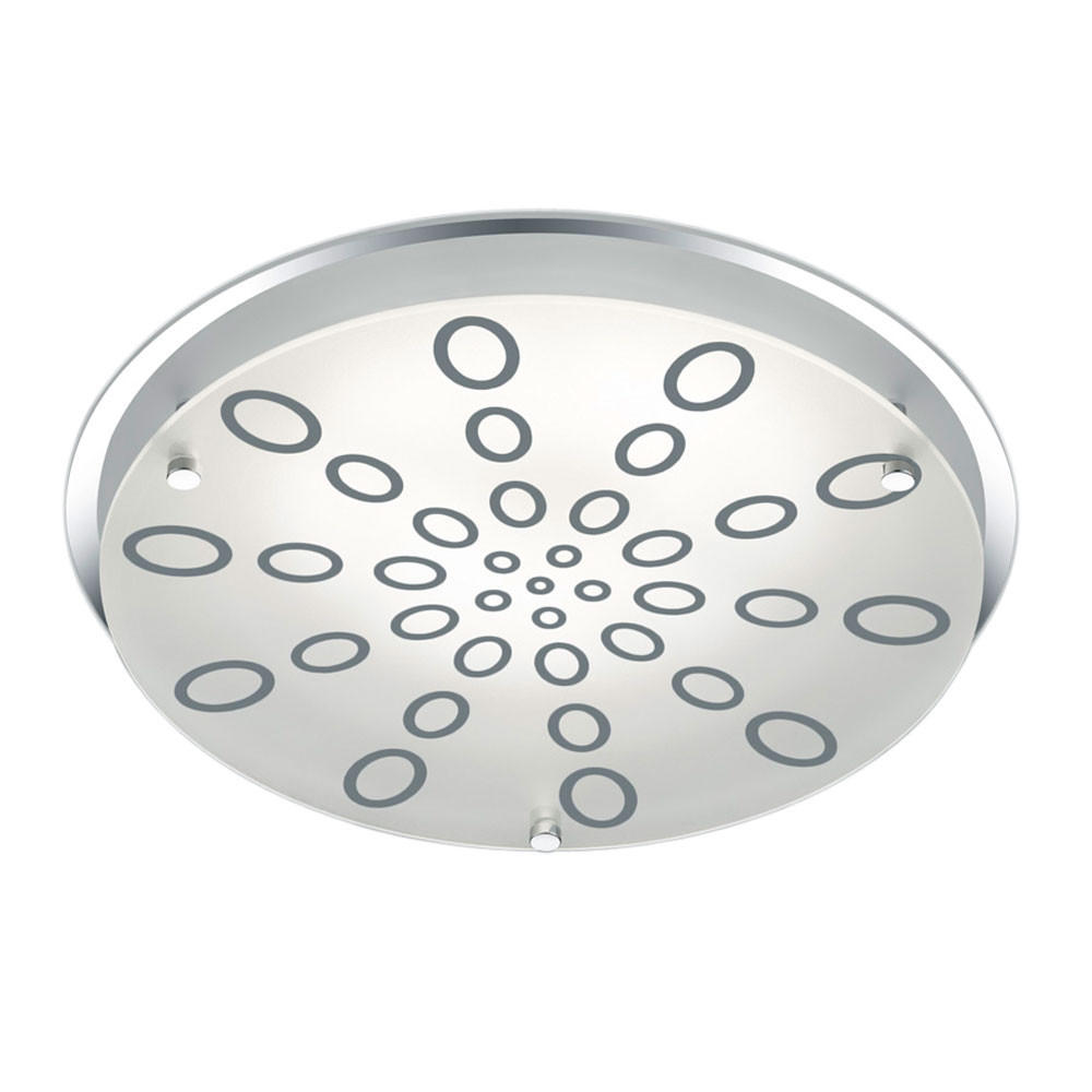 LED DECKENLEUCHTE Metall Glas Silber - Silberfarben, Glas (31.5/31.5/7.5cm)