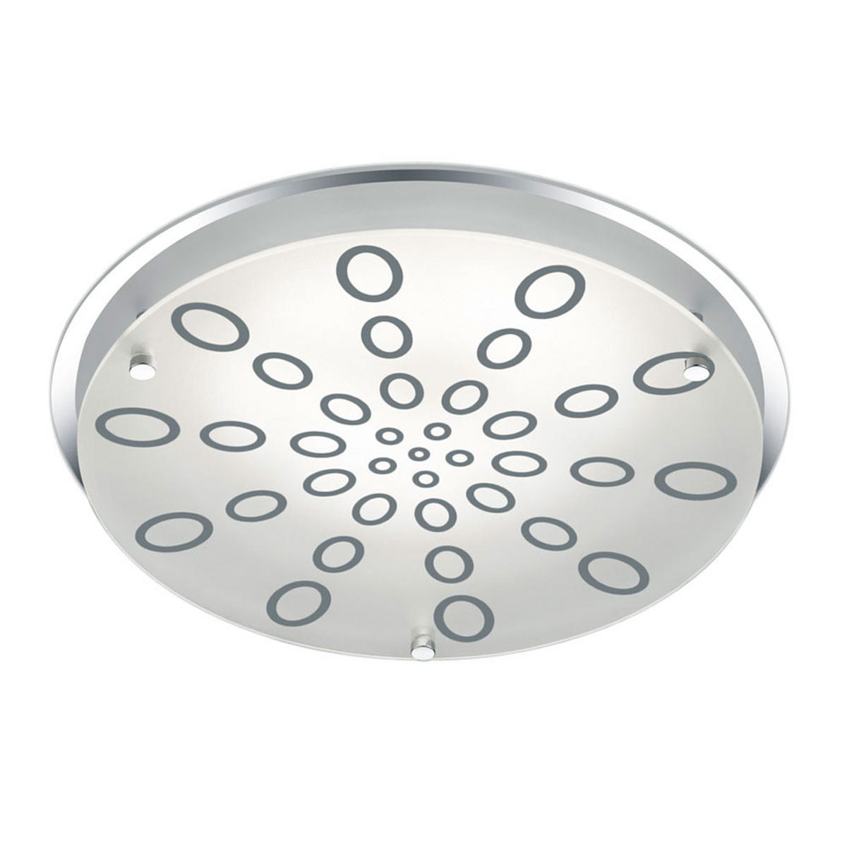 LED DECKENLEUCHTE Metall Glas Silber - Silberfarben, Glas (31.5/31.5/7.5cm)