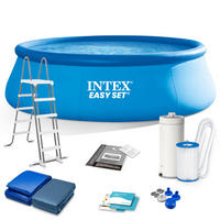 QUICK-UP POOL SET 457 x 122 cm, 12in1 - 26168 - Blau, Textil (457/122cm)