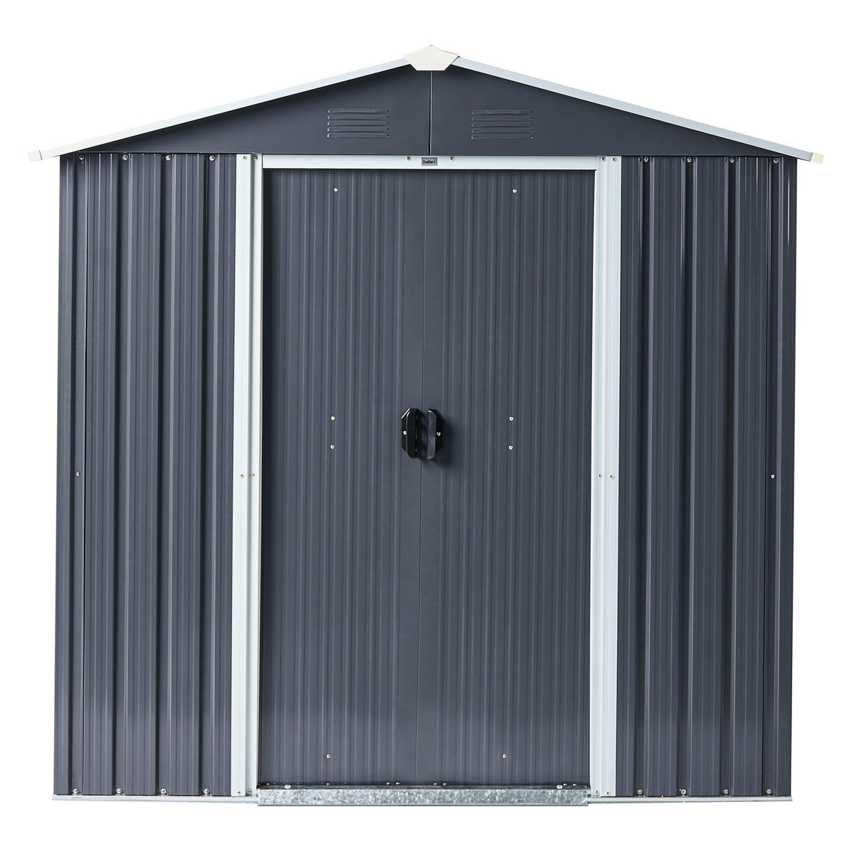 CASĂ PENTRU UNELTE 194 cm 118 cm gri grafit Cirella - alb/grafit, metal (194/184/118cm) - Beliani