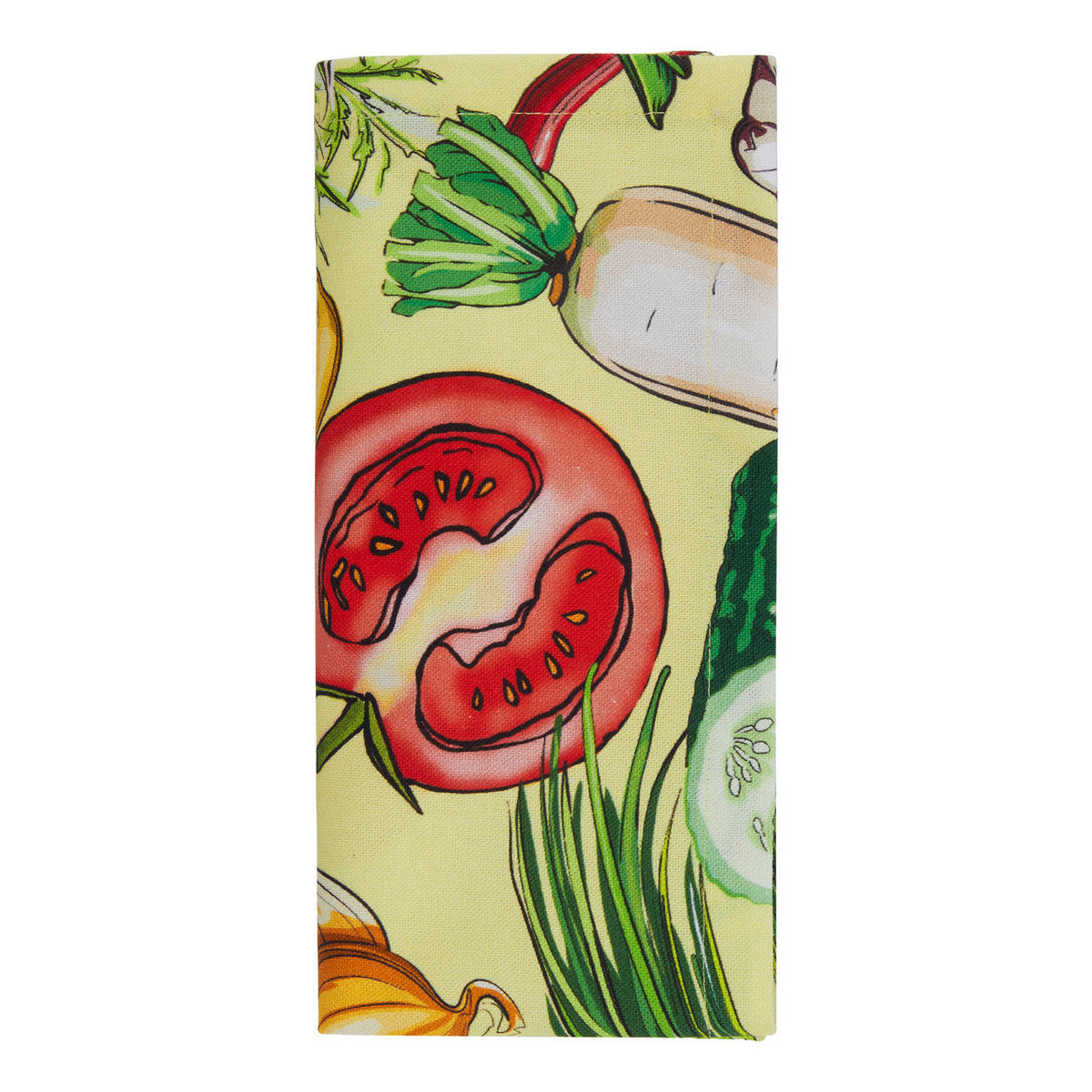 STOFFSERVIETTE (6er Set) Verdure Gemüse - 100% Baumwolle Bunt - Multicolor, Textil (42/42cm) - Butlers
