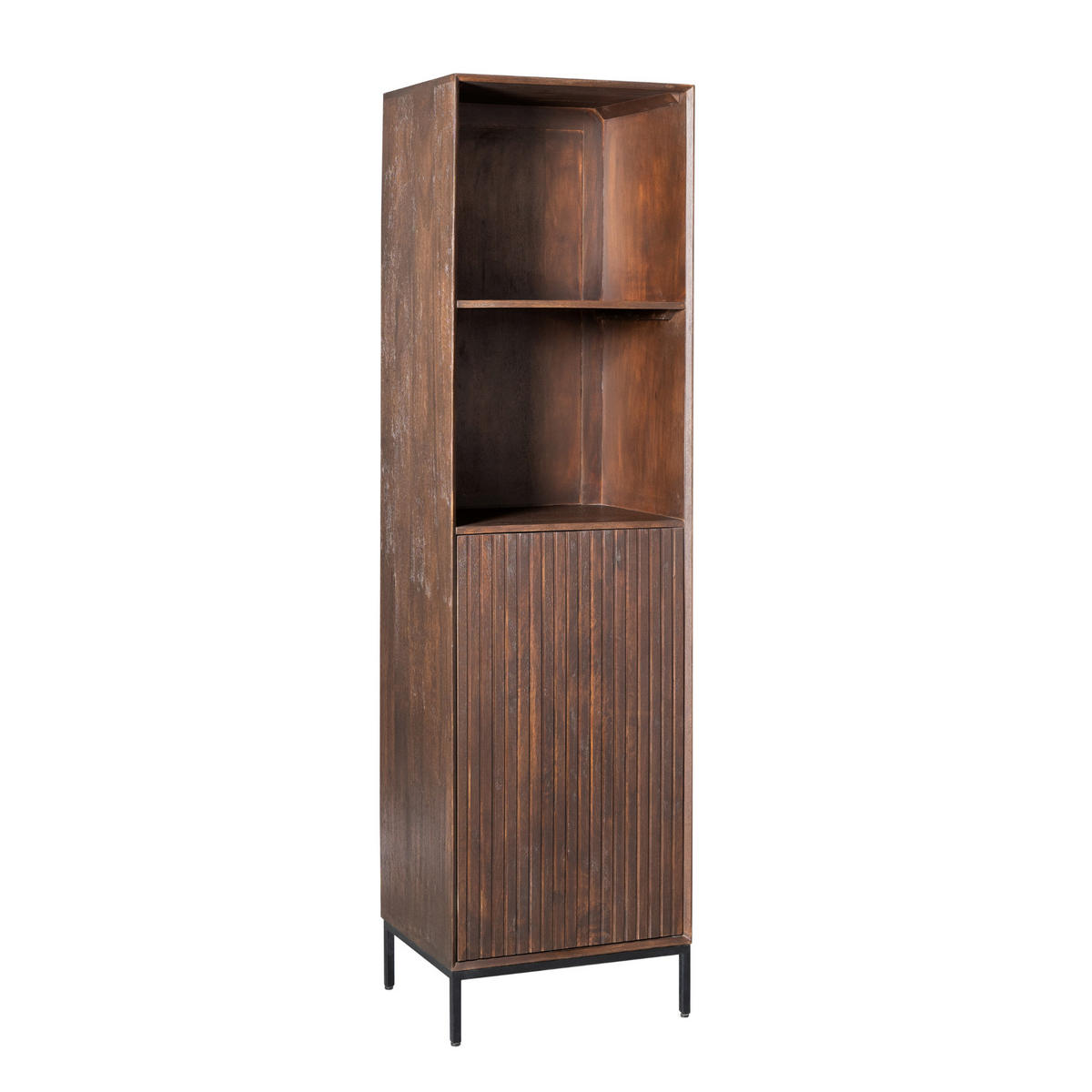 BÜCHERREGAL Madison Braun 45/55/200 cm - Dunkelbraun, Holz (55/200/45cm) - Starfurn
