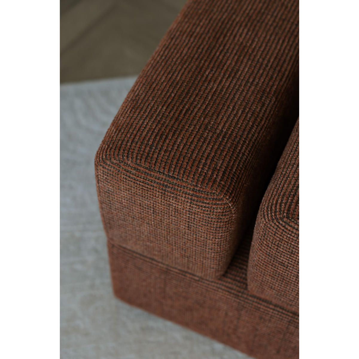 SITZHOCKER Staple Pouf/ Orange - Terracotta/Orange, Kunststoff (40/45/40cm) - Housecraft Living