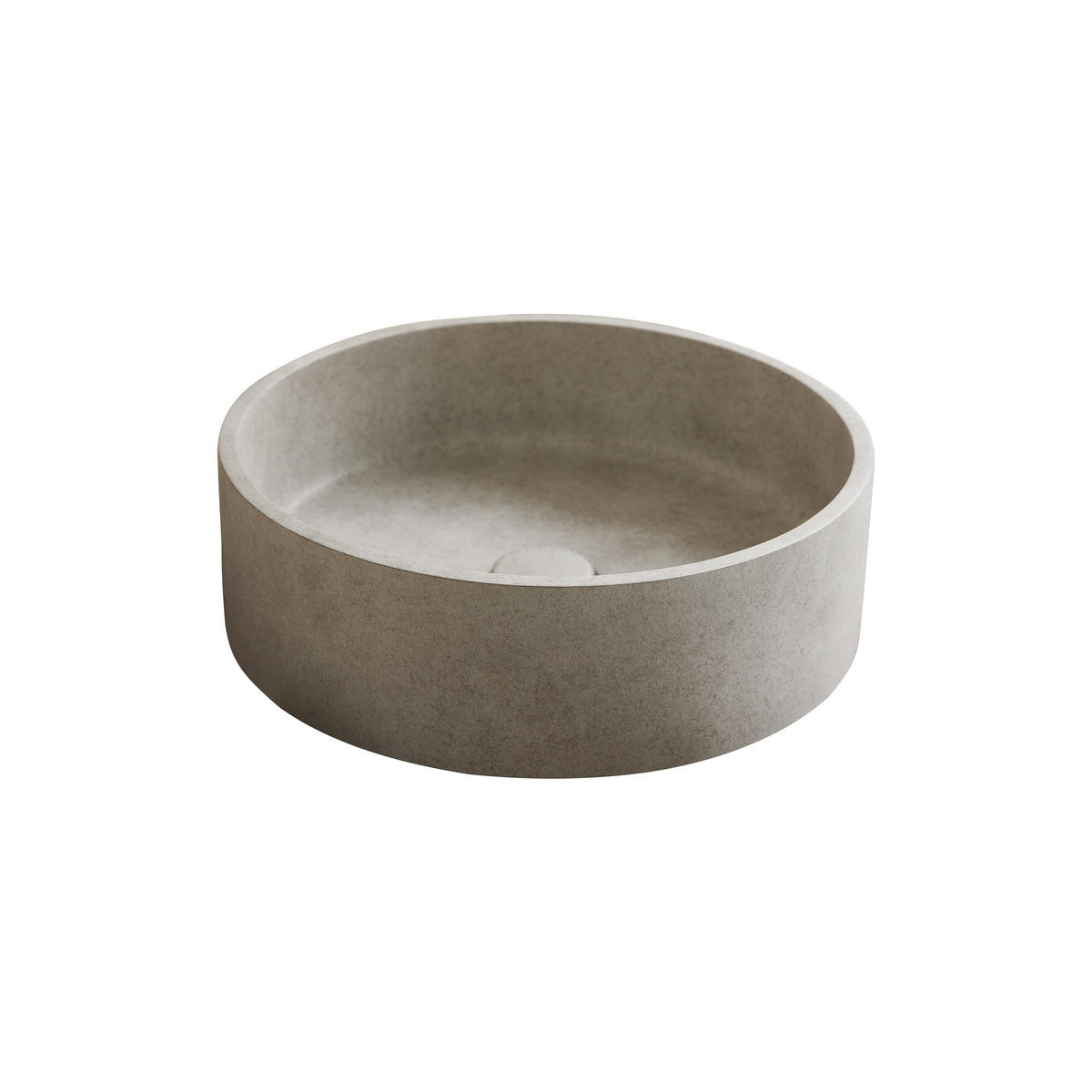 WASCHBECKEN Gina Grau aus Beton - Grau, Stein (39/12/39cm) - Tikamoon