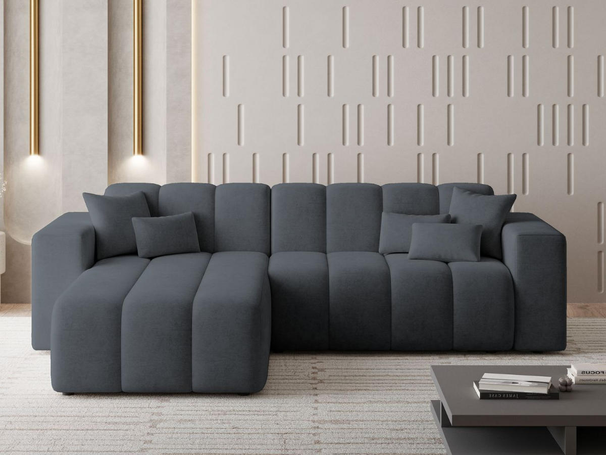 ECKSOFA Nork Dunkelgrau Links - Dunkelgrau, Holz/Textil (180/265cm) - Graingold