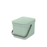 MÜLLEIMER Mit Stay Open Deckel 6 Liter 18 x 20 x 24,5 cm Kunststoff Jade - Grün, Kunststoff (20/18.1/24.5cm) - PROREGAL