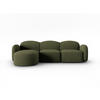 ECKSOFA links Blair aus Chenille-Stoff grün meliert 4 Sitzplätze - Grün, Textil (155/272cm) - Micadoni