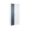 MEHRZWECKSCHRANK (B/H/T): 70/159/35 cm 5 Weiß Anthrazit - Anthrazit/Silberfarben, Holzwerkstoff/Kunststoff (70/159/35cm) - arthur berndt