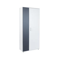 MEHRZWECKSCHRANK (B/H/T): 70/159/35 cm 5 Weiß Anthrazit - Anthrazit/Silberfarben, Holzwerkstoff/Kunststoff (70/159/35cm) - arthur berndt