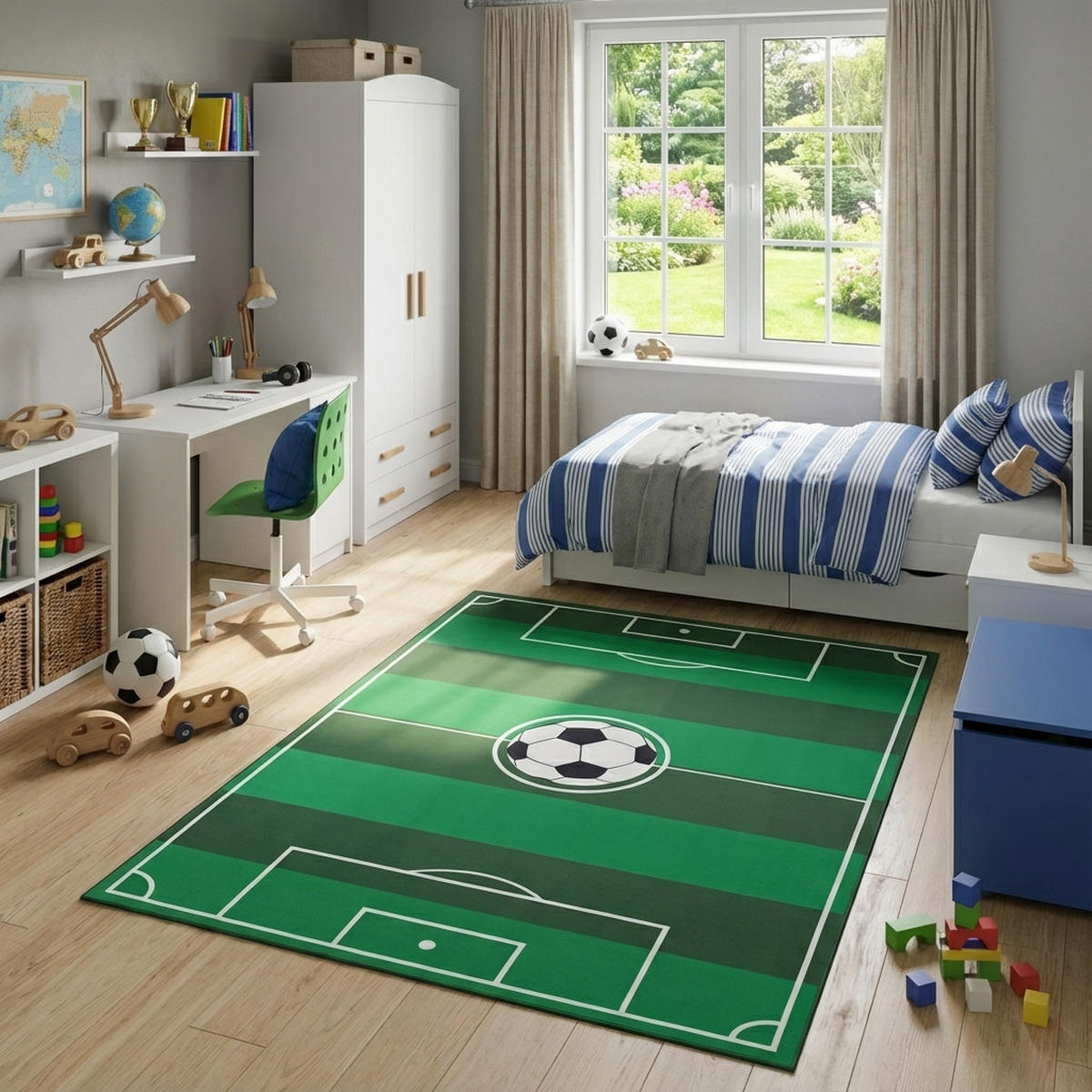 KINDERTEPPICH SNOOKI Dunkelgrün 300/400 cm - Dunkelgrün, Textil (300/400cm) - Tapiso