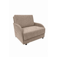 BETTSOFA TIGO Braun Velours-Stoff mit Schlaffunktion - Braun, Textil (105/88/120cm) - MASSENO