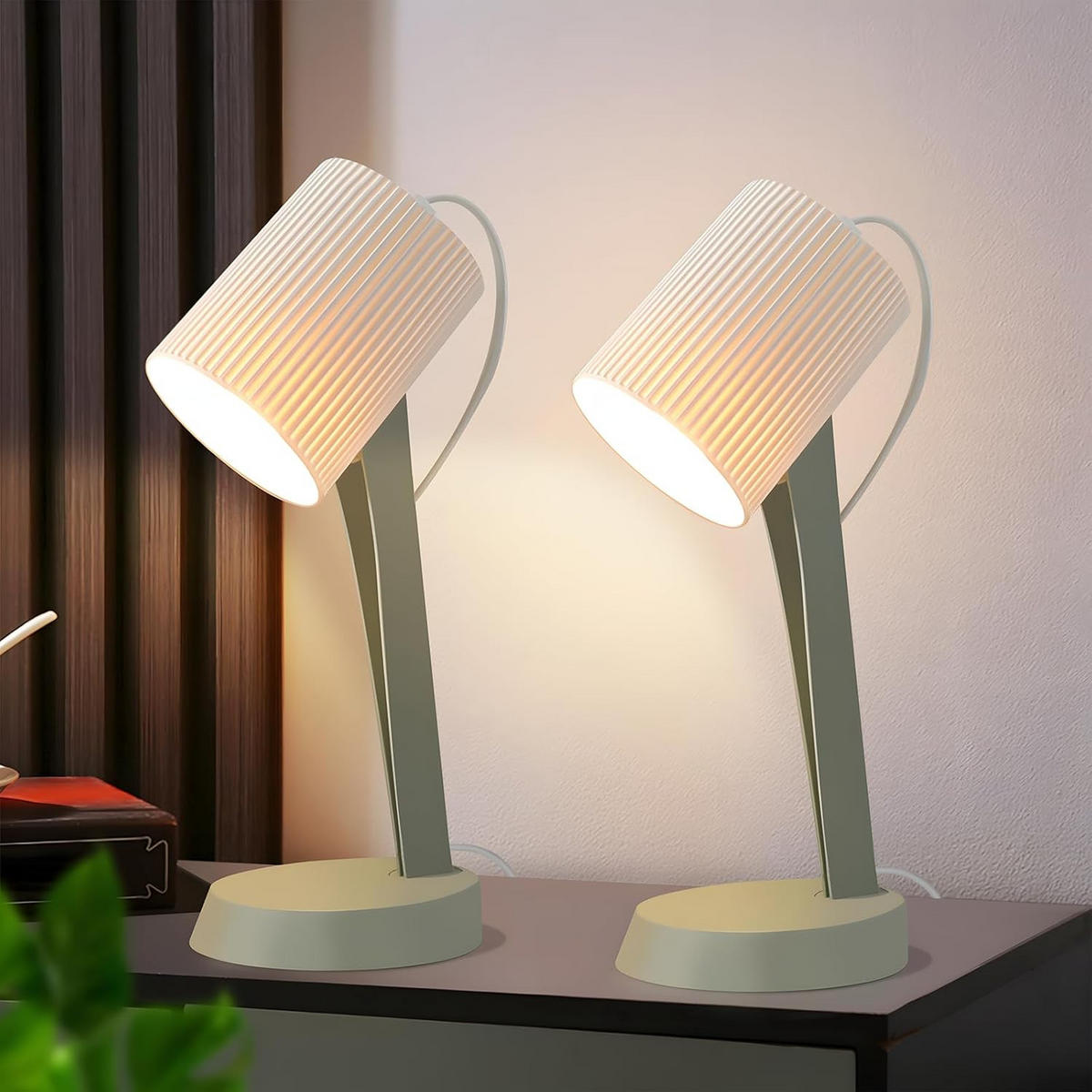 TISCHLEUCHTE DYRN 37.4/19.5/14 cm（2er-set） - Grün, Metall (14/37.4/19.5cm) - ZMH