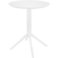 GARTENTISCH rund Kunststoff weiß - Weiß, Kunststoff (60/60/74cm) - CLP