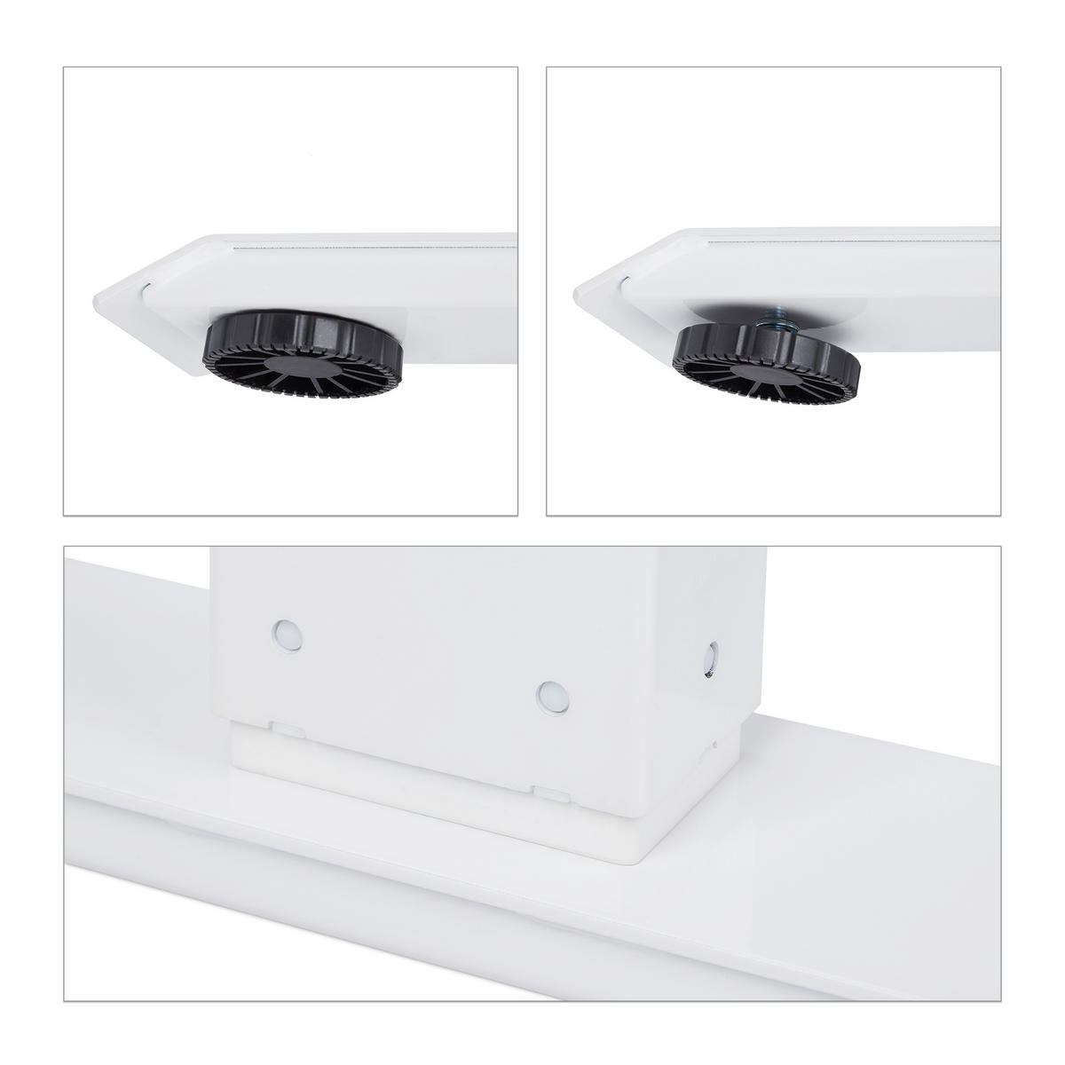 TISCHGESTELL - Weiß, Metall (65/86/71cm) - Relaxdays