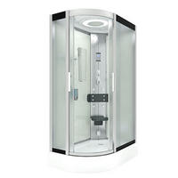 DUSCHE DampfduscheD60-70M2L Weiß 120x80 - Weiß, Glas/Kunststoff (120/80/215cm) - AcquaVapore by Sandra Jentho