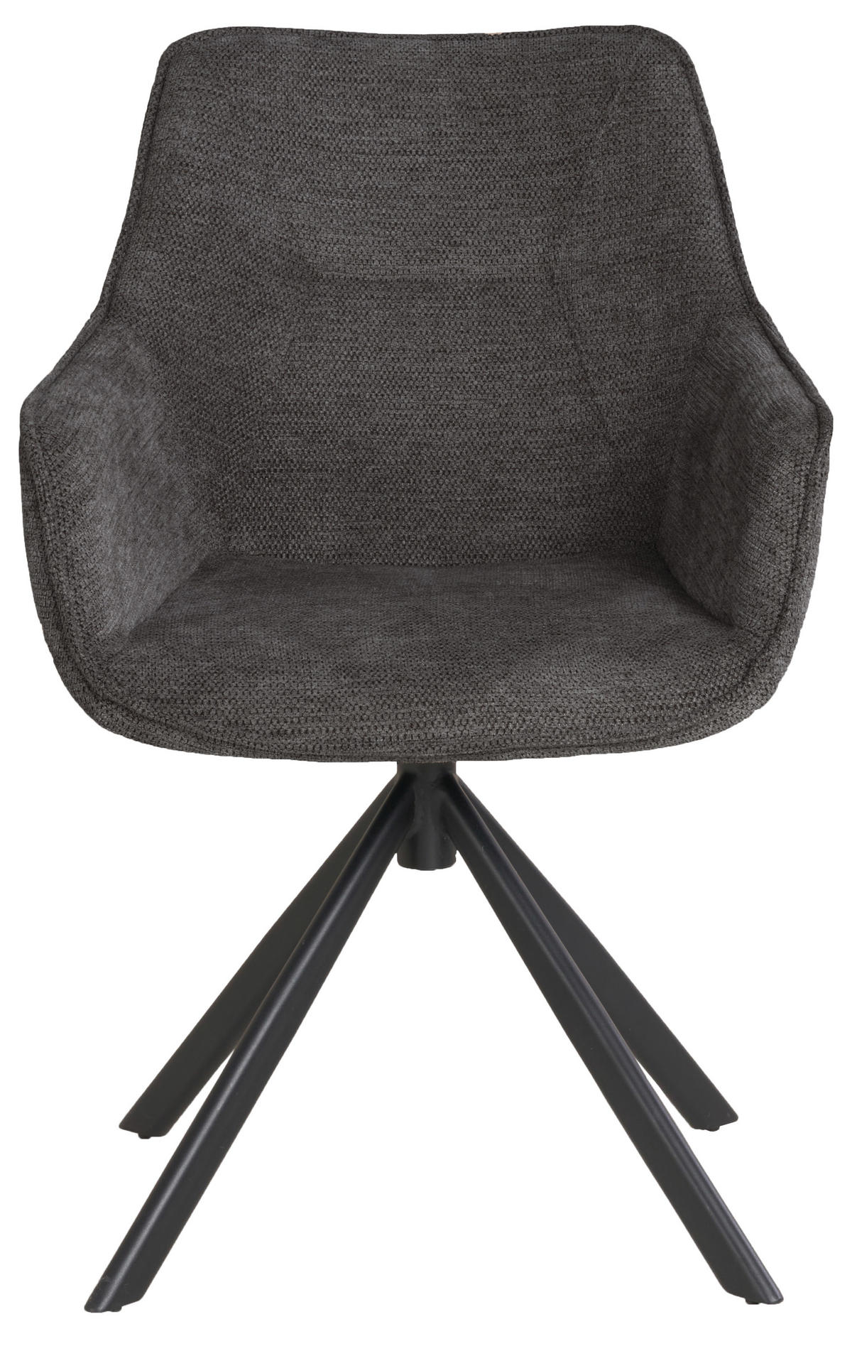 ESZIMMERSTÜHLE San Carlo 6er-Set - Schwarz/Grau, Textil/Metall (57/87/67cm) - Mr. Deko